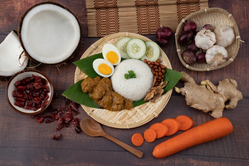 馬來(lái)西亞進(jìn)口方便即食婆羅洲仁當椰漿飯