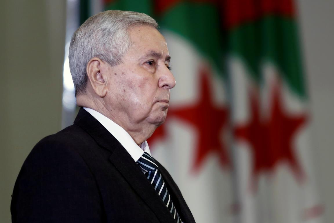 Algerian upper house chairman Abdelkader Bensalah is pictured after being appointed as interim president by Algeria's parliament, following the resignation of Abdelaziz Bouteflika in Algiers, Algeria April 9, 2019. REUTERS/Ramzi Boudina/File Photo