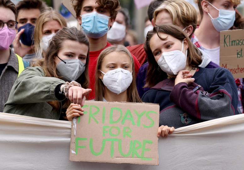 Swedish enviro<em></em>nmental activist Greta Thunberg attends the Global Climate Strike of the movement Fridays for Future in Berlin, Germany, September 24, 2021. REUTERS/Christian Mang