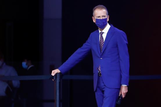 Volkswagen CEO Herbert Diess attends the Munich Auto Show, IAA Mobility 2021, in Munich, Germany, September 7, 2021. REUTERS/Wolfgang Rattay