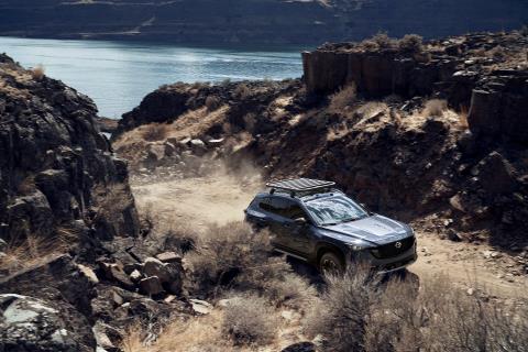 The 2023 Mazda CX-50 SUV is seen at River Gorge on the Columbia River near Ellensburg, Washington, U.S., in an undated promotio<em></em>nal photograph provided by Mazda. Mazda/Handout via REUTERS. 