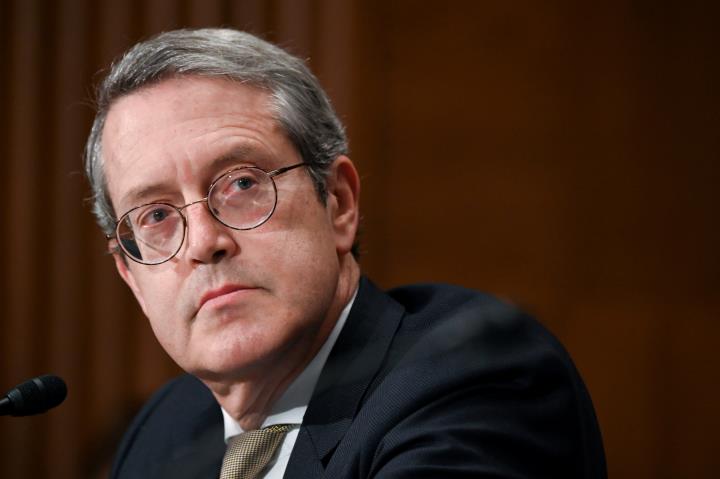 Randal K. Quarles, vice chairman of the Federal Reserve Board of Governors, testifies before a Senate Banking, Housing and Urban Affairs Committee hearing on 