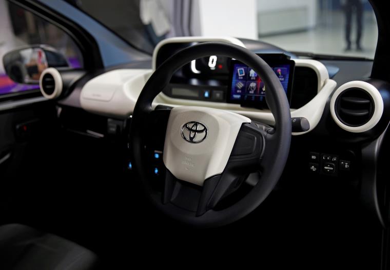 A view of the dashboard of Toyota's Ultra Compact BEV (battery electric vehicle) at the Tokyo Motor Show, in Tokyo, Japan October 24, 2019. REUTERS/Edgar Su