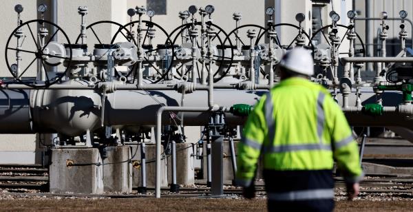 Pipes at the landfall facilities of the 'Nord Stream 1' gas pipline in Lubmin