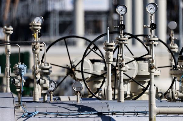 Pipes at the landfall facilities of the 'Nord Stream 1' gas pipline in Lubmin