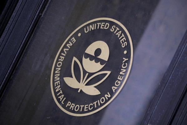 Signage is seen at the headquarters of the United States Enviro<em></em>nmental Protection Agency (EPA) in Washington, D.C.