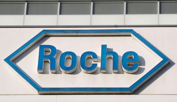 Logo of Swiss drugmaker Roche is seen in ba<em></em>sel