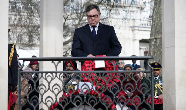 Commo<em></em>nwealth Day ceremony at the Commo<em></em>nwealth Memorial Gates, in London