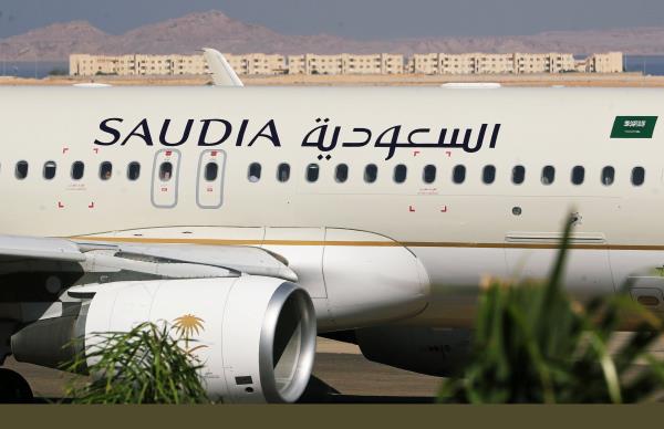 Saudi Arabian Airlines plane, is seen at the airport of the Red Sea resort of Sharm el-Sheikh