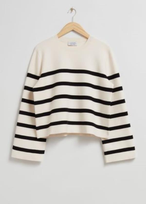 Wide-Sleeve Knit Sweater