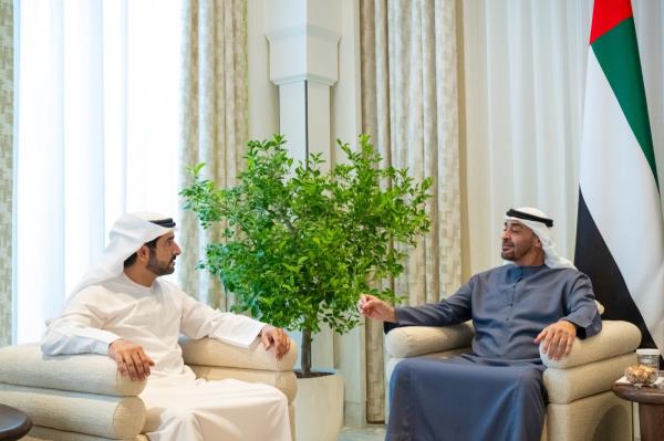 The President of the State welcomes Hamdan bin Mohammed bin Rashid