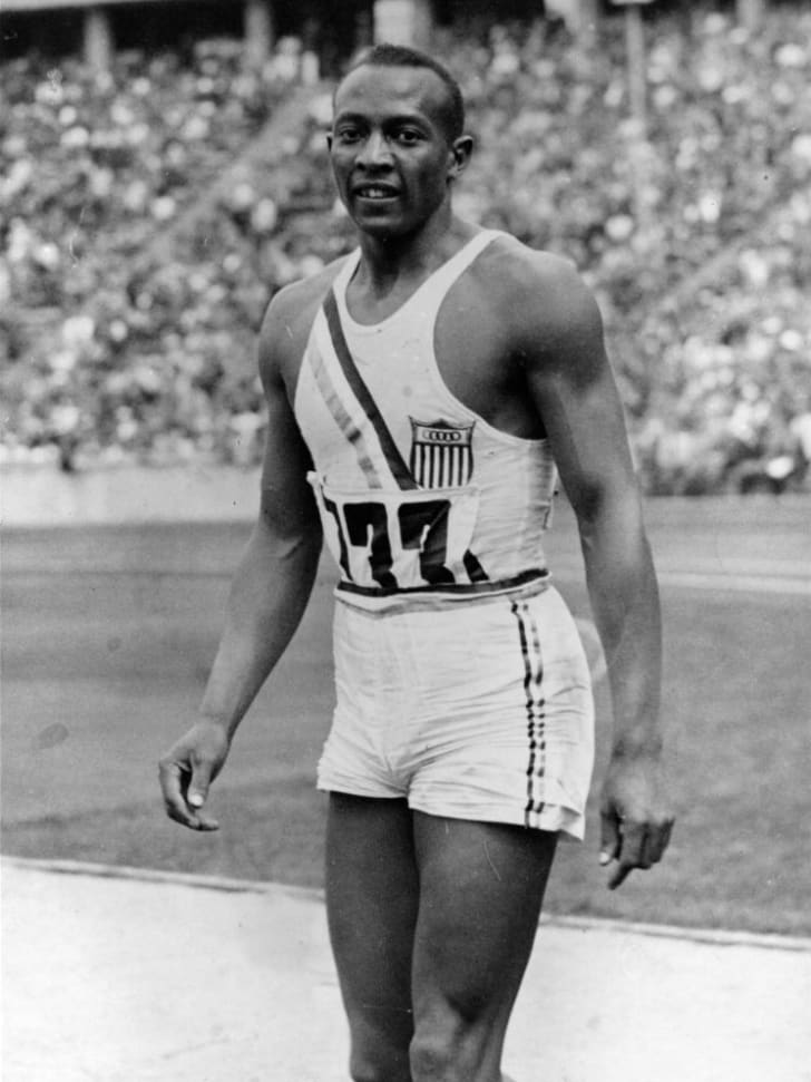 Jesse Owens at the 1936 Summer Olympic Games.