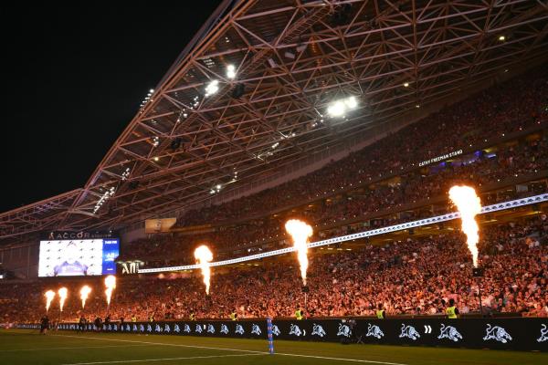 Fans wait in anticipation ahead of the 2023 NRL grand final.