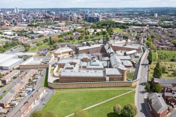 Aerial view of HMP Leeds and surrounding area