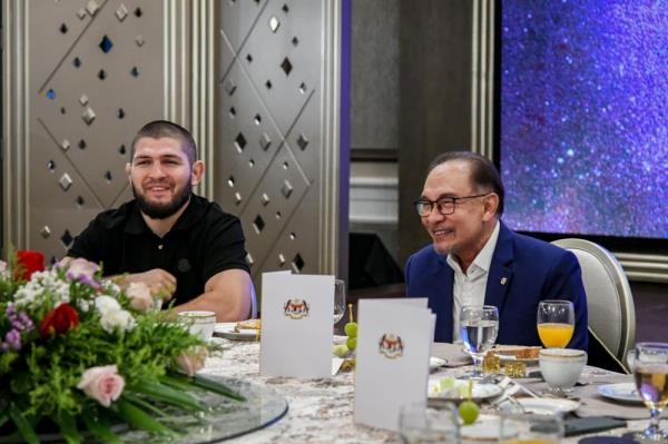 Anwar receives ex-UFC icon Khabib Nurmagomedov for talks on Muslim solidarity