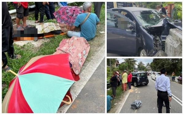 Father and son killed as car crashes into bridge wall on Kuala Pilah-Tampin road after university drop-off, two others injured