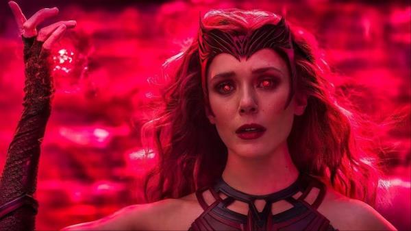 Elizabeth Olsen as the Scarlet Witch with an orb in Doctor Strange in the Multiverse of Madness