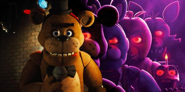 Freddy Fazbear and the FNAF movie poster