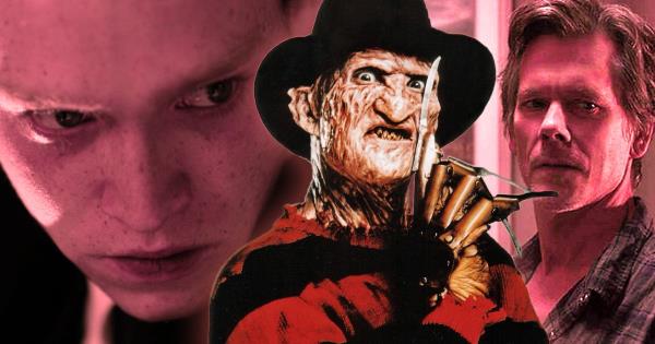 Freddy Krueger with Caleb Landry Jo<em></em>nes and Kevin Bacon in the background