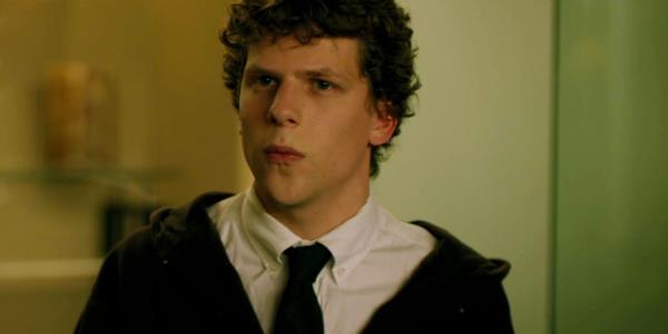 Jesse Eisenberg as Mark Zuckerberg in The Social Network