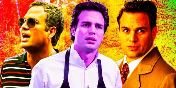 A collage featuring Mark Ruffalo in different movie roles