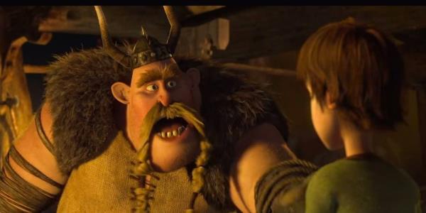 Gobber talks to Hiccup in How to Train Your Dragon