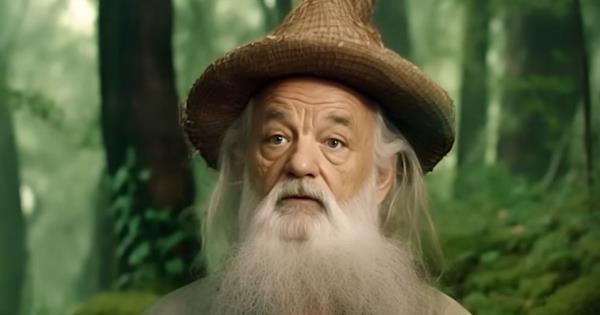 Bill Murray as Gandalf in AI Wes Anderson Lord of the rings