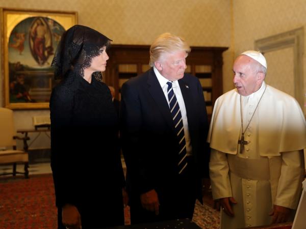 Pope Francis, Do<em></em>nald Trump, Melania Trump