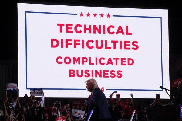 Republican presidential nominee former U.S. President Do<em></em>nald Trump campaigns in Michigan.