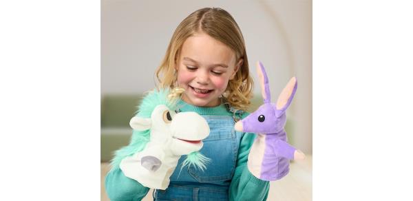 Bluey 2-Pack of Plush Unicorse and Bob Bilby Puppets