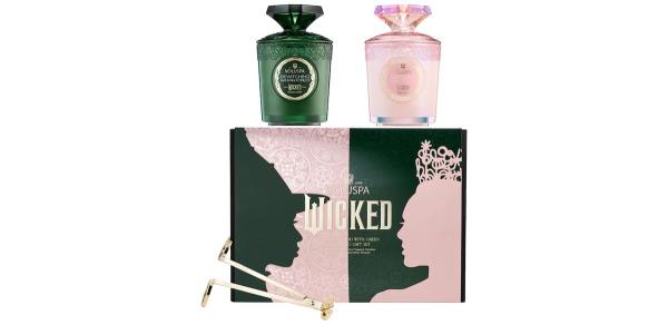 Voluspa WICKED Pink Goes Good with Green Candle Duo Set