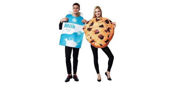 ReneeCho Couple Costume Halloween Food docu<em></em>ments and Milk Carton Box