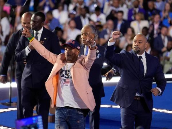 The Central Park Five join Reverend Al Sharpton during the Democratic Natio<em></em>nal Convention