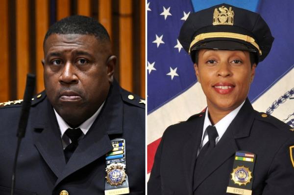 Chief of Department Jeffrey Maddrey and Lt. Quathisha Epps.