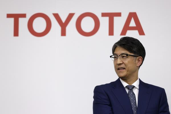 Koji Sato, chief executive officer of Toyota Motor Corp., attends a joint news co<em></em>nference with Nippon Telegraph & Telephone Corp. (NTT) in Tokyo, Japan, on Thursday, Oct. 31, 2024. 