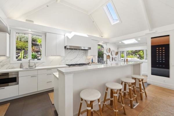 The spacious, and bright, kitchen.