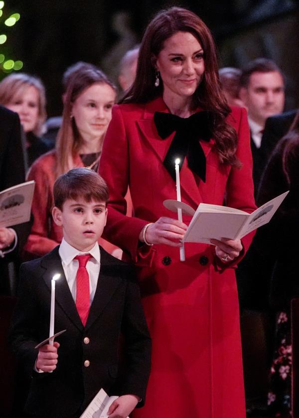 Catherine Princess of Wales, accompanied by William Prince of Wales and their children, hosts the third annual Together at Christmas carol service at Westminster Abbey. 