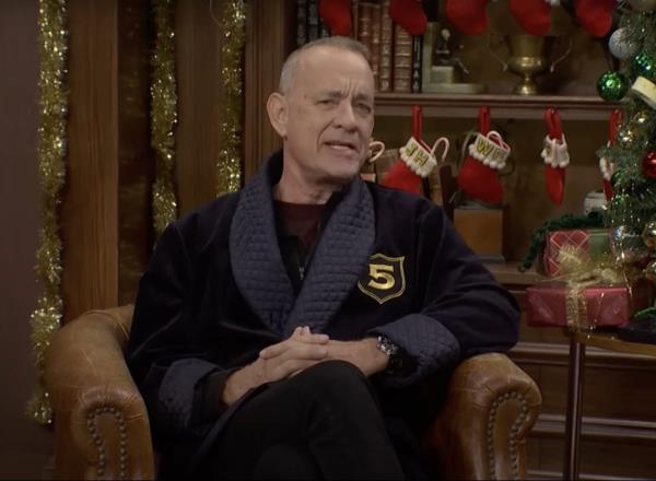 Tom Hanks during his appearance on "Saturday Night Live!" on December 21, 2024.