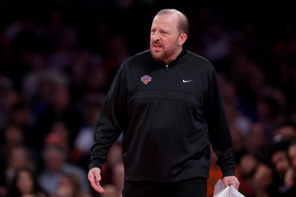 Tom Thibodeau looks on during the Knicks-Pelicans game on Dec. 21, 2024. 