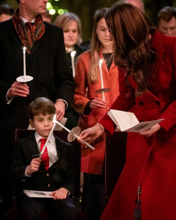 Kate Middleton and Prince Louis at the Together at Christmas service