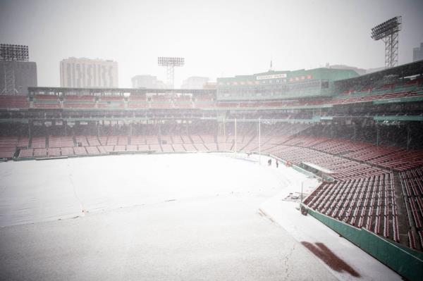 Several inches of snow fell Friday evening across parts of the Northeast, with snowflakes even reaching the Interstate 95 corridor from Philadelphia through New York and into Boston.