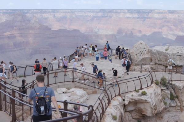 The Michigan tourist was las seen at Mather Point, a popular lookout, before walking west.