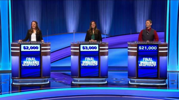 The co<em></em>ntestants on "Jeopardy!" on December 18