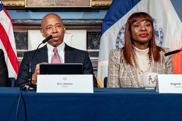 Ingrid Lewis-Martin and Mayor Eric Adams