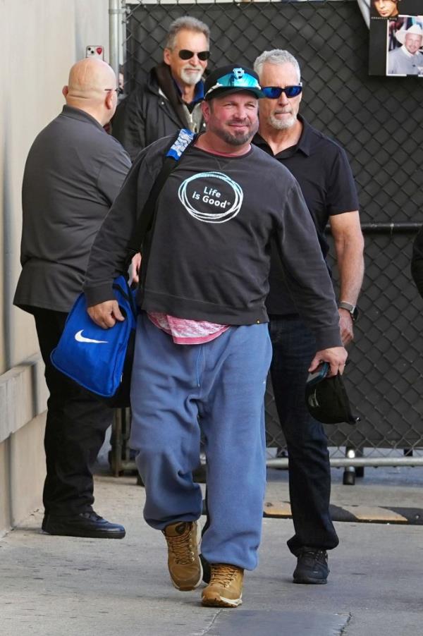 Brooks is seen arriving at "Jimmy Kimmel Live!" on November 25, 2024 in Los Angeles, California.