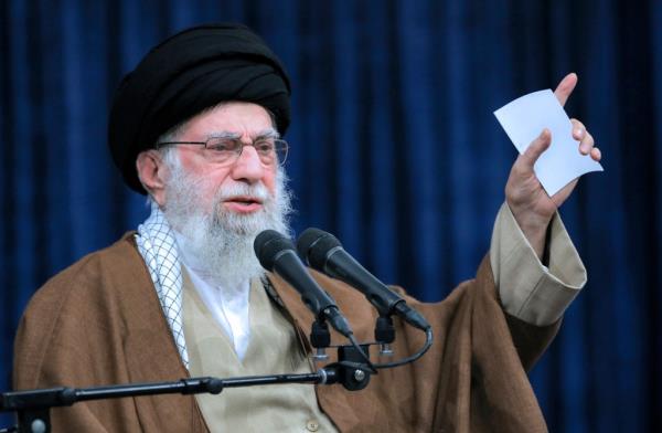 Supreme Leader Ayatollah Ali Khamenei speaks in a meeting in Tehran, Iran, Wednesday, Dec. 11, 2024.