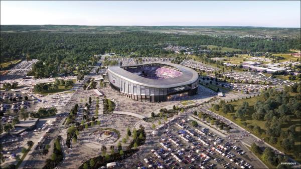 Rendering of new stadium.